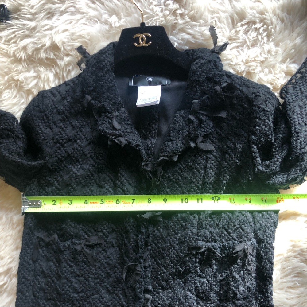 COPY - Chanel 05C black mesh lace jacket skirt suit 36 - Picture 7 of 16